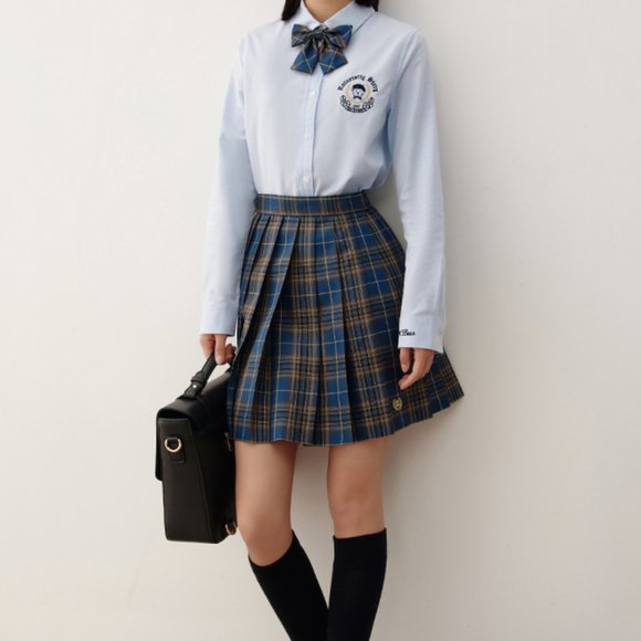 Vintage plaid skirt, wool skirt, pleated skirt - Picture 2 of 3